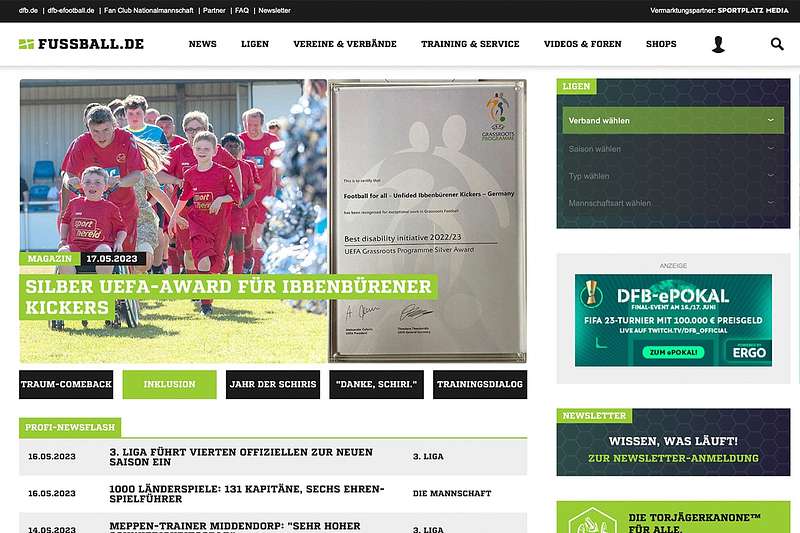 Silber UEFA-Award für Ibbenbürener Kickers