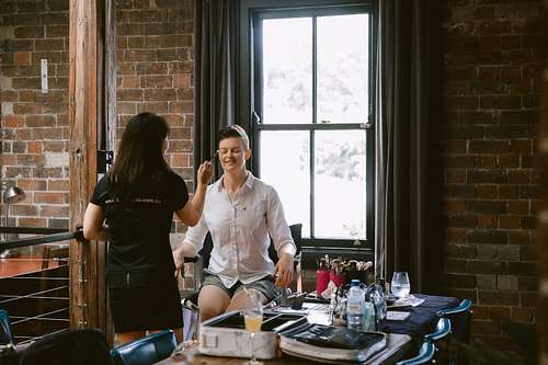 Brides Getting Ready for their Same Sex Wedding