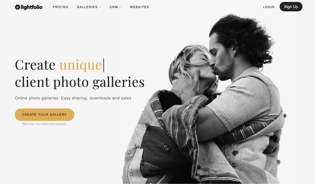 Screenshot of Lightfolio website builder