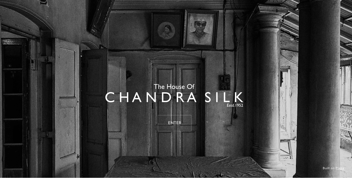 Site Web de la petite entreprise de Chandran Silk
