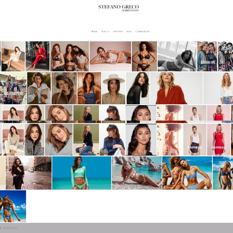 design de site de fotografia de moda minimalista