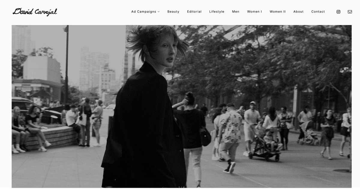 Sitio web del portafolio de fotografía editorial de David Carvajal