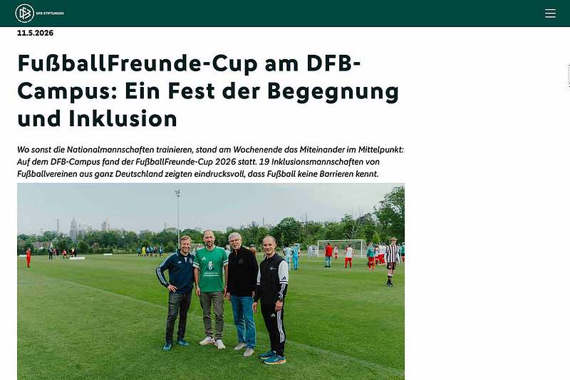 DFB-Stiftungen berichten &uuml;ber den Fu&szlig;ballFreunde-Cup auf dem DFB-Campus