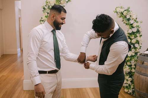 Groom Getting Ready
