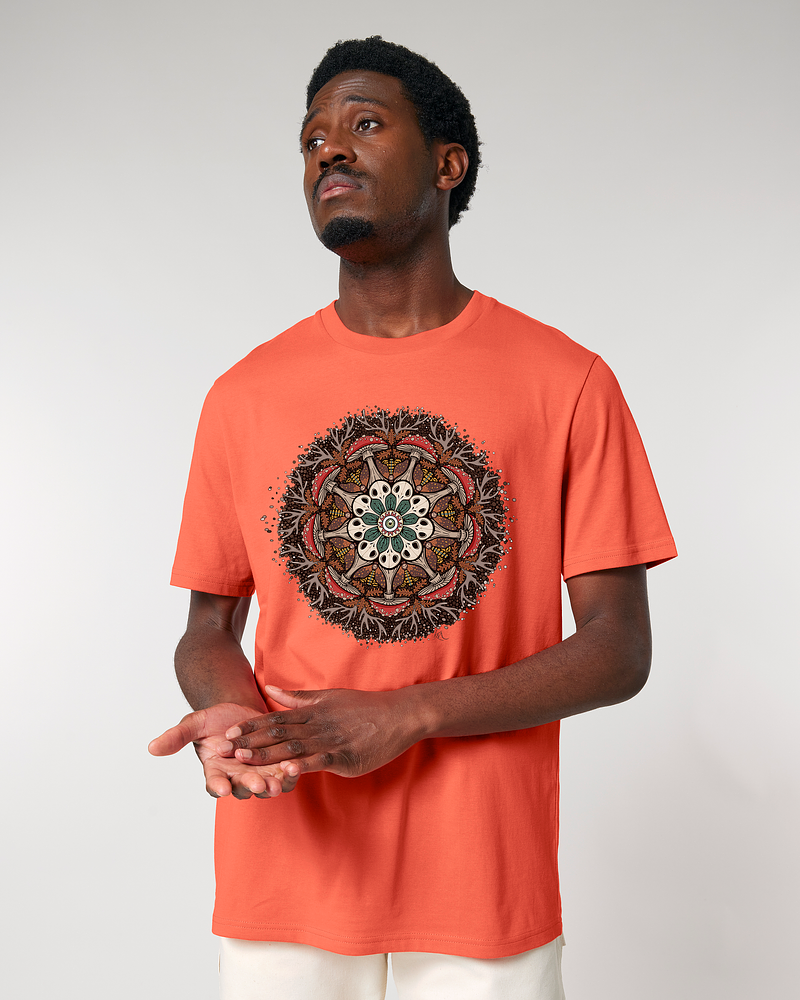 Mushroom Mandala Organic Cotton T-shirt