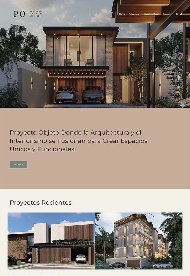 Projecto Objeto Portfolio Website Examples