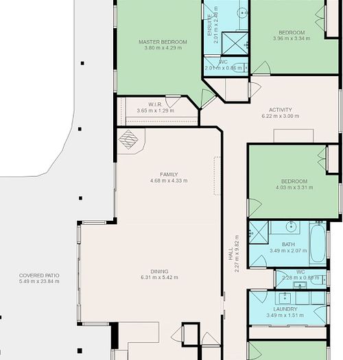 2D Colour Floor Plans