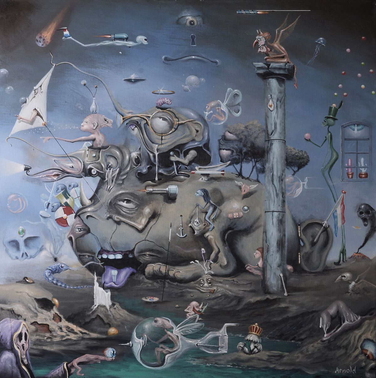 Landship – by surreal artist Arnold Janssen