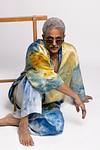 Linen Satin Kimono Jacket - Golden Hour
