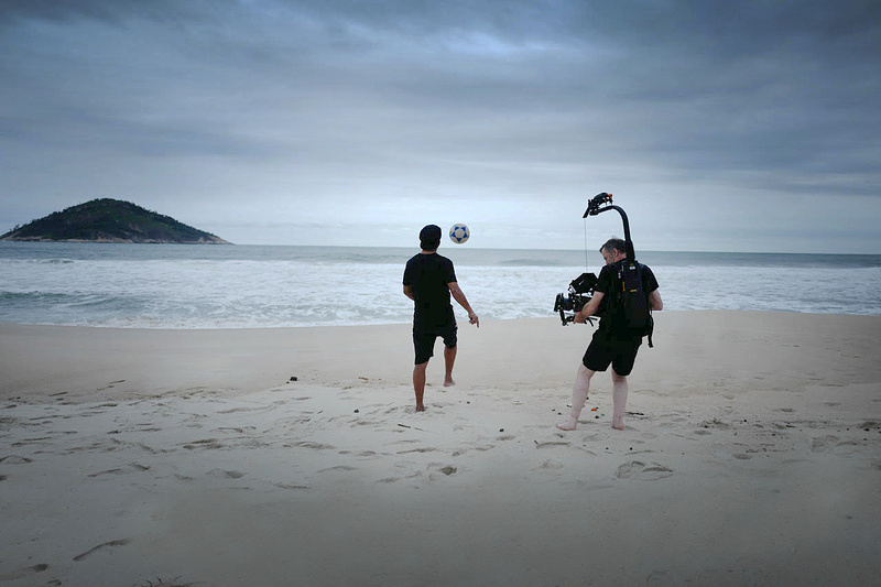 Ronaldinho at the beach