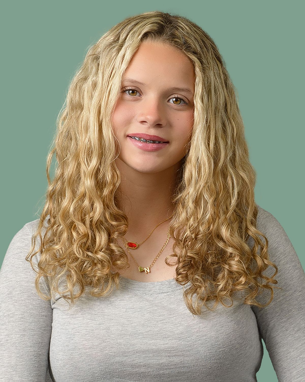 School picture of a junior high school female.