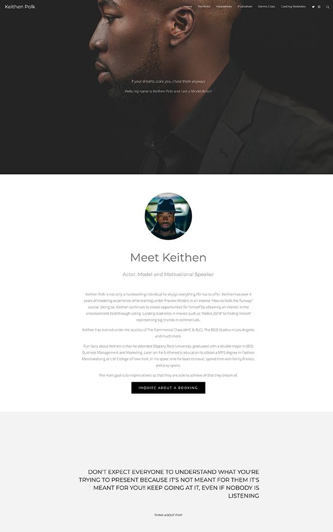 Keithen Polks Model-Portfolio