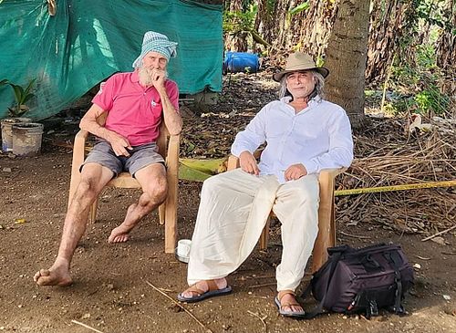 Meeting up after almost 40 years with a character &mdash; originally from Germany &mdash; from my travel book who has gone native in the global spiritual commune of Auroville in South India.