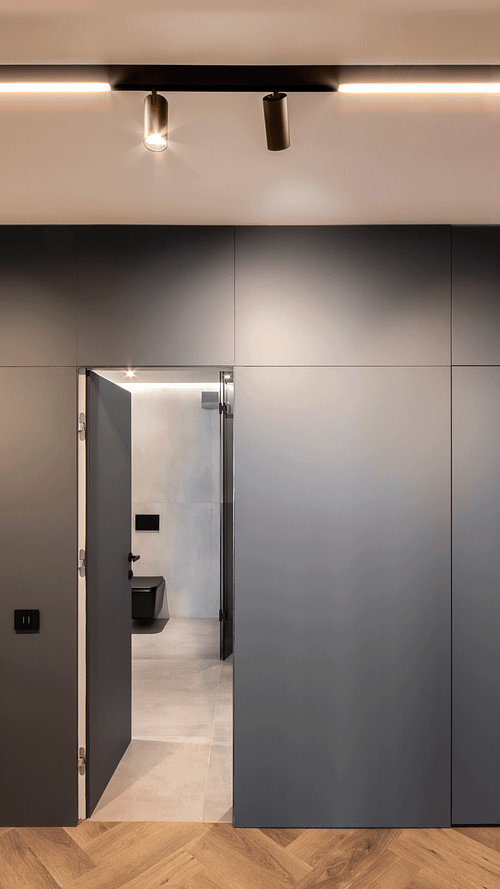 Animated GIF capturing movement and dynamism within the interior space – Azoria project