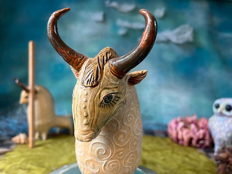 Pair of Cretan Bulls