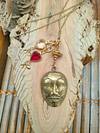 Antique venetian mask necklace