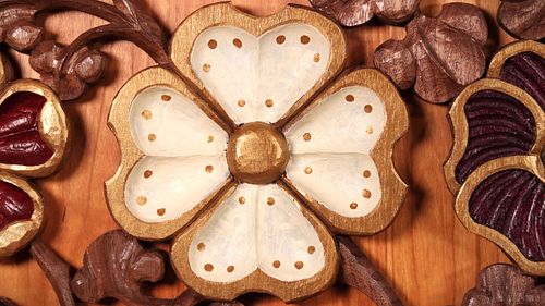 Hand-carved Dogwood flower
