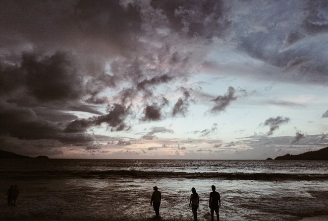 Fotografia preto e branco na praia