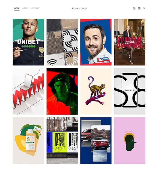 Adrien Loret Portfolio Website Examples