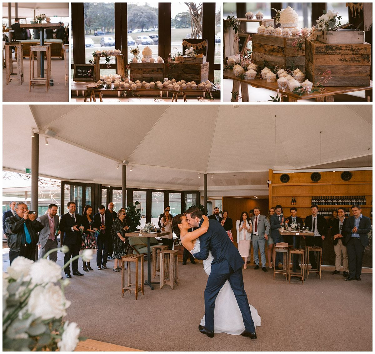 Rustic wedding reception setup at The Centennial Homestead, Centennial Park