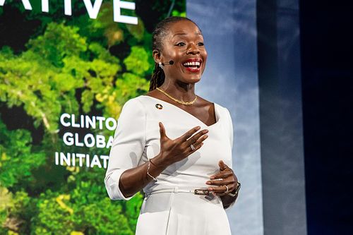 Nili Gilbert speaking on global equity and sustainability at Clinton Global Initiative 2024 ‘Everything Everywhere All At Once’ session in Philadelphia, captured by professional event photographer.