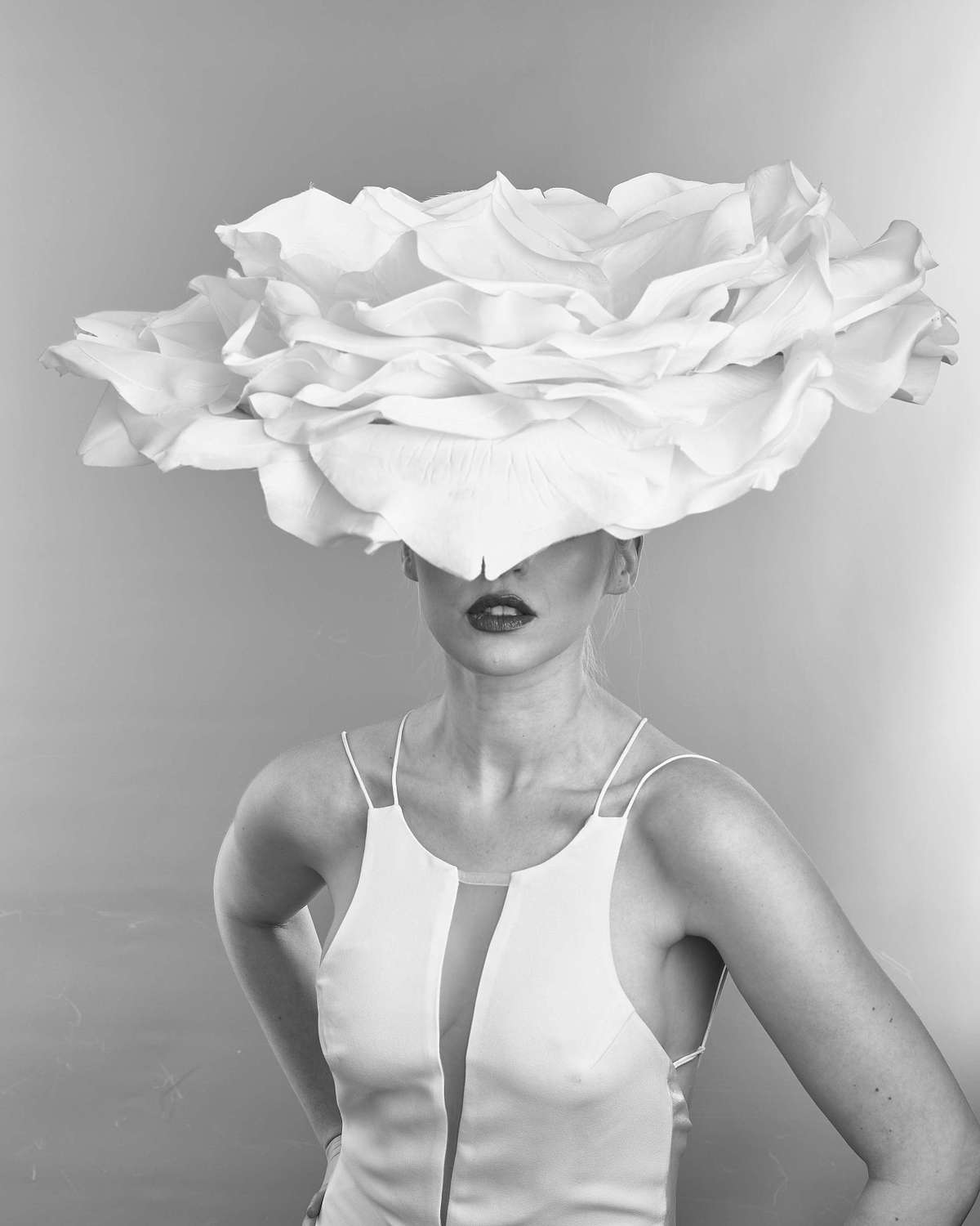 House of Charles Ladies Day Hat Black White Fashion Gibxon Liverpool