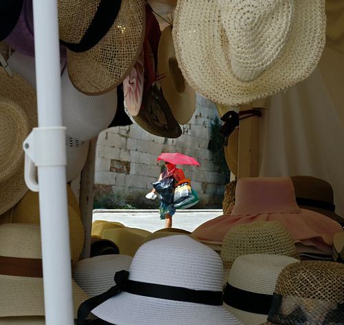 Woman With Red Parasol