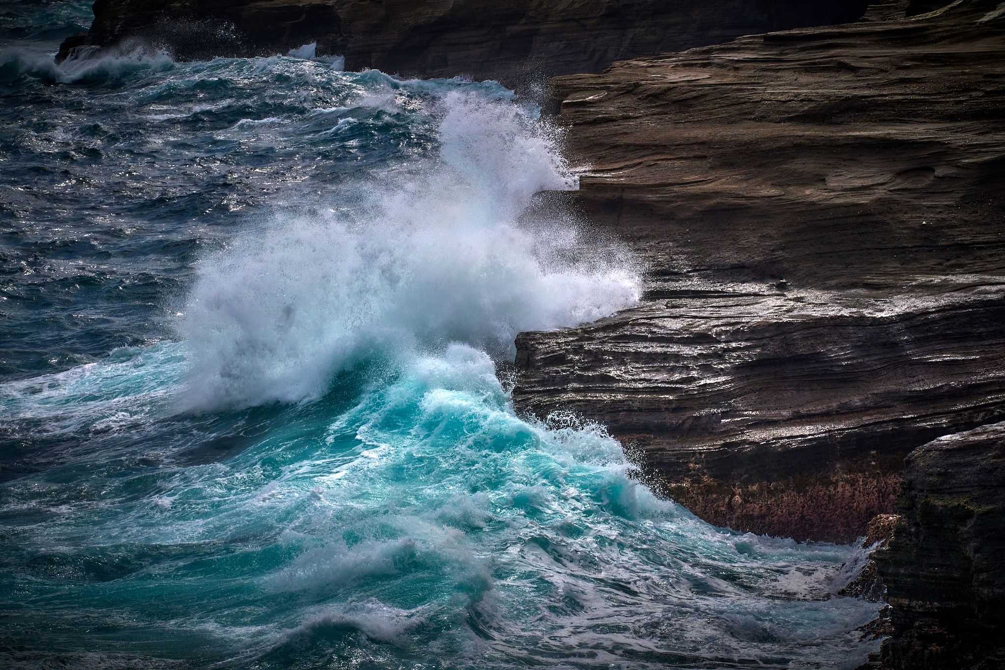 Rough Water at Lanai Lookout - Oahu, Hawaii