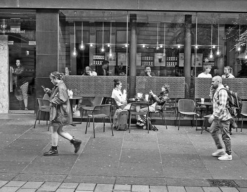 Cafe Street Scene Glasgow