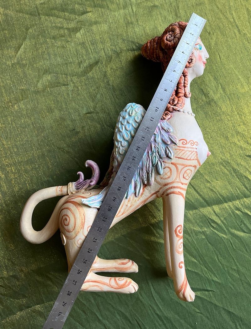Sphynx, ceramic sculpture