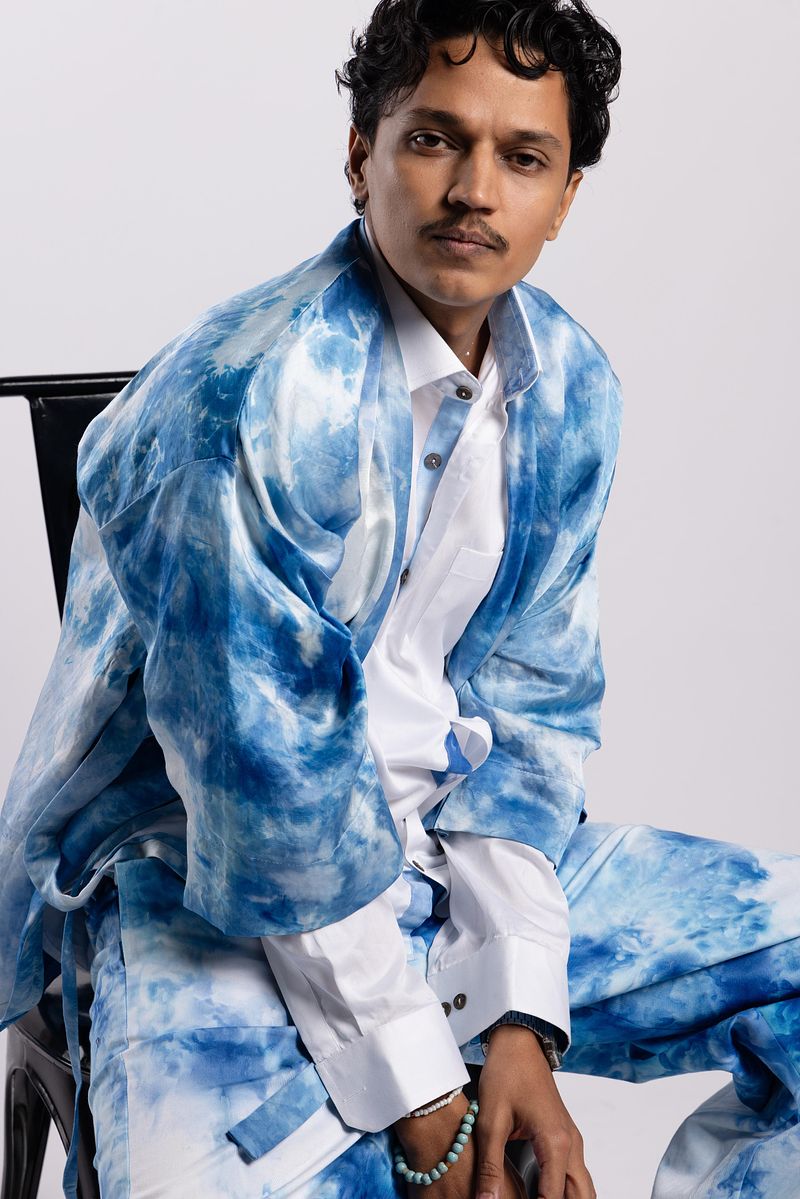 Unisex Kimono Jacket Summer Sky (Blue)