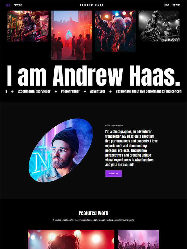 Blue - Pixpa Portfolio Website Templates