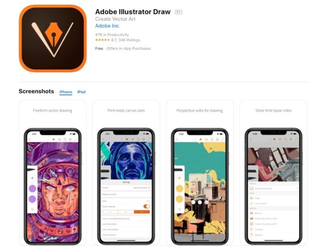 Adobe Illustrator Draw - meilleure application de dessin pour IOS et Android