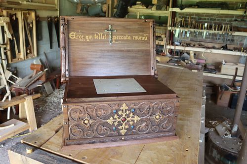 step two of setting up for Mass: hang up crucifix