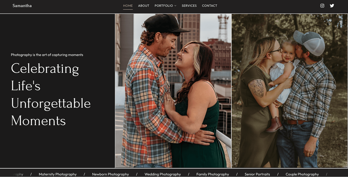 Mimis Moments Familienfotografie-Portfolio-Website