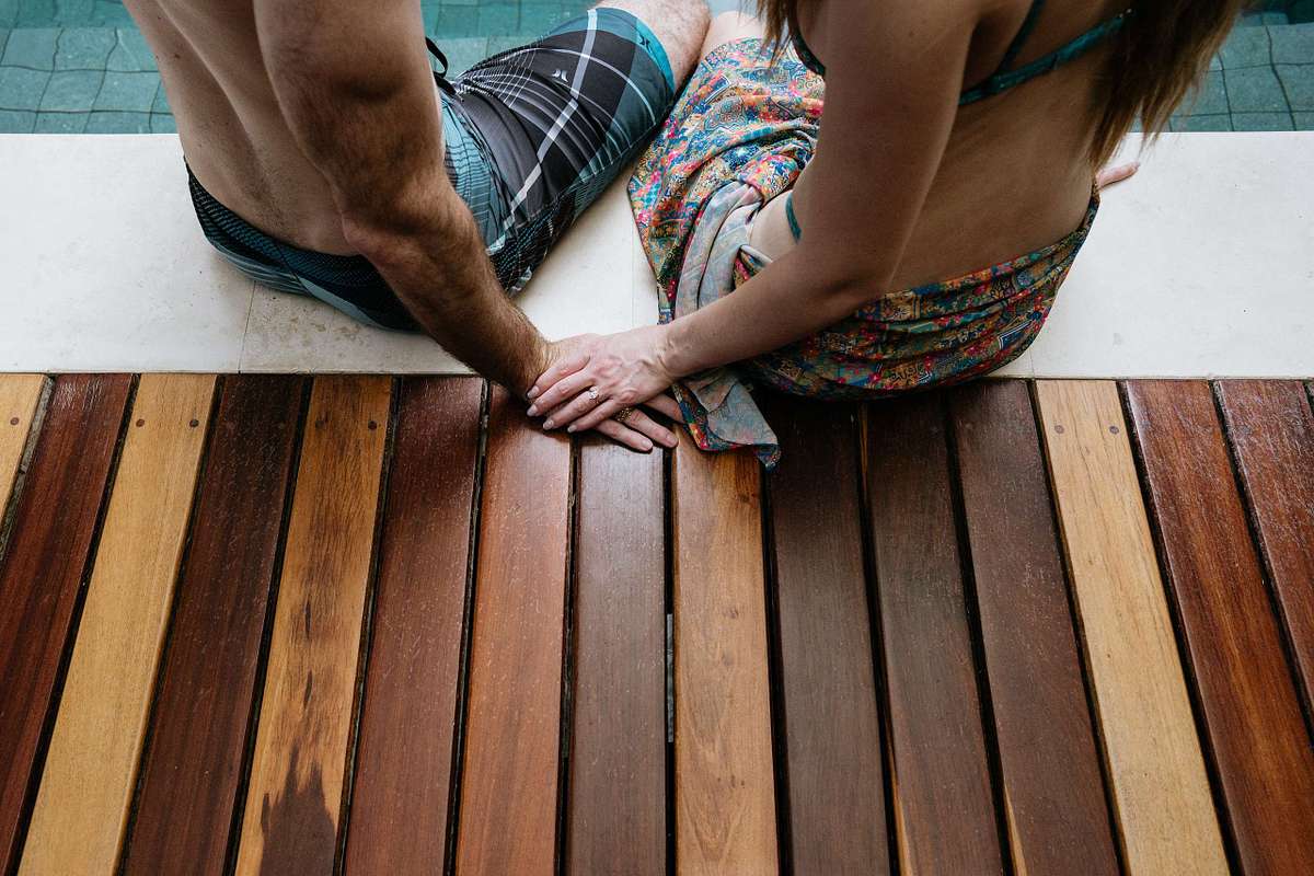 Photographer capturing engagement at Nayara Springs Costa Rica