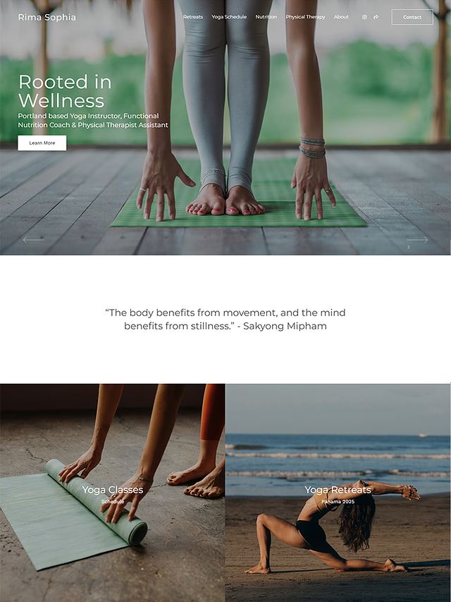 Rima Sophia Portfolio Website Examples