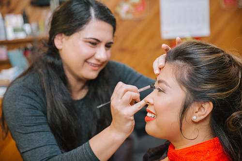 Bride Getting Ready
