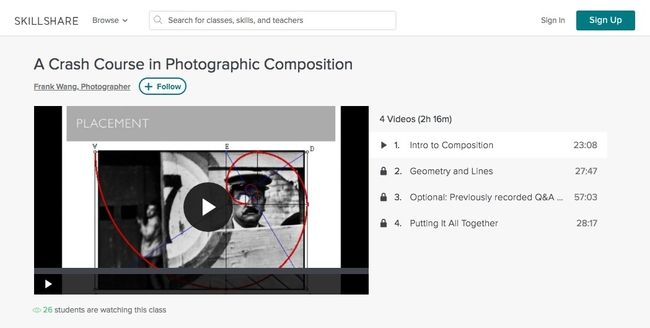 Composition photographique de Skillshare