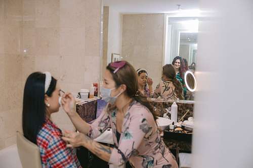 Bride Getting Ready