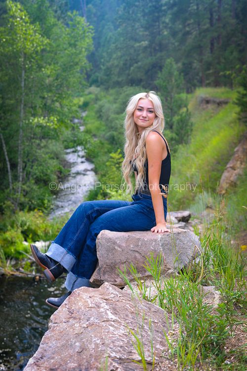 Girl on a rock