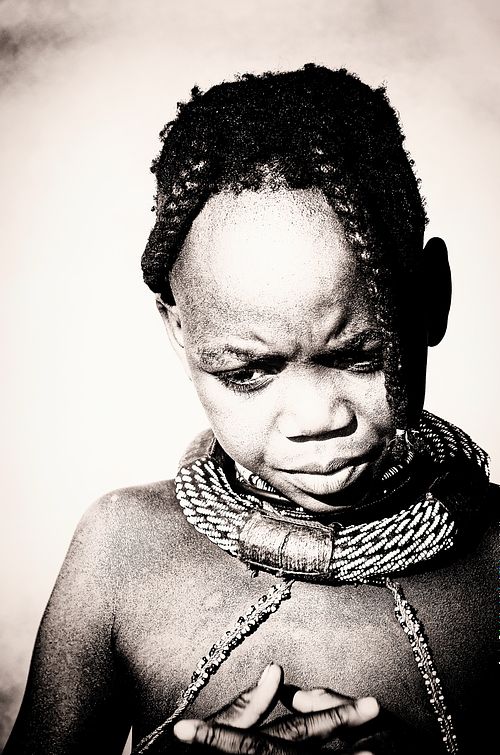 Portrait d'un enfant Imba de Namibie