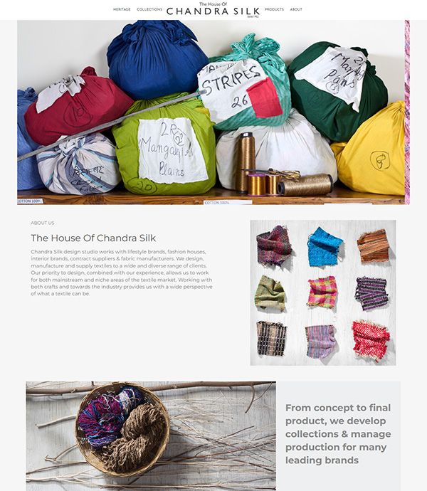 Chandra Silk Portfolio Website Examples