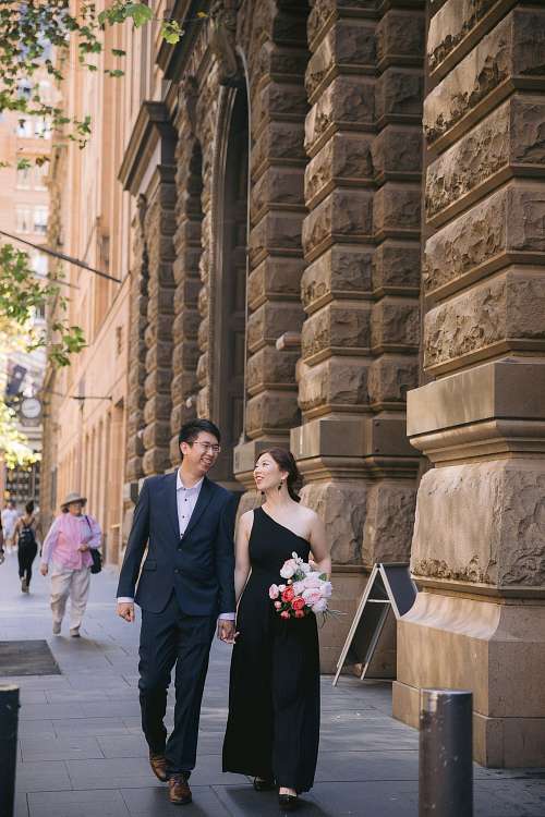Engagement photo at Martin Place