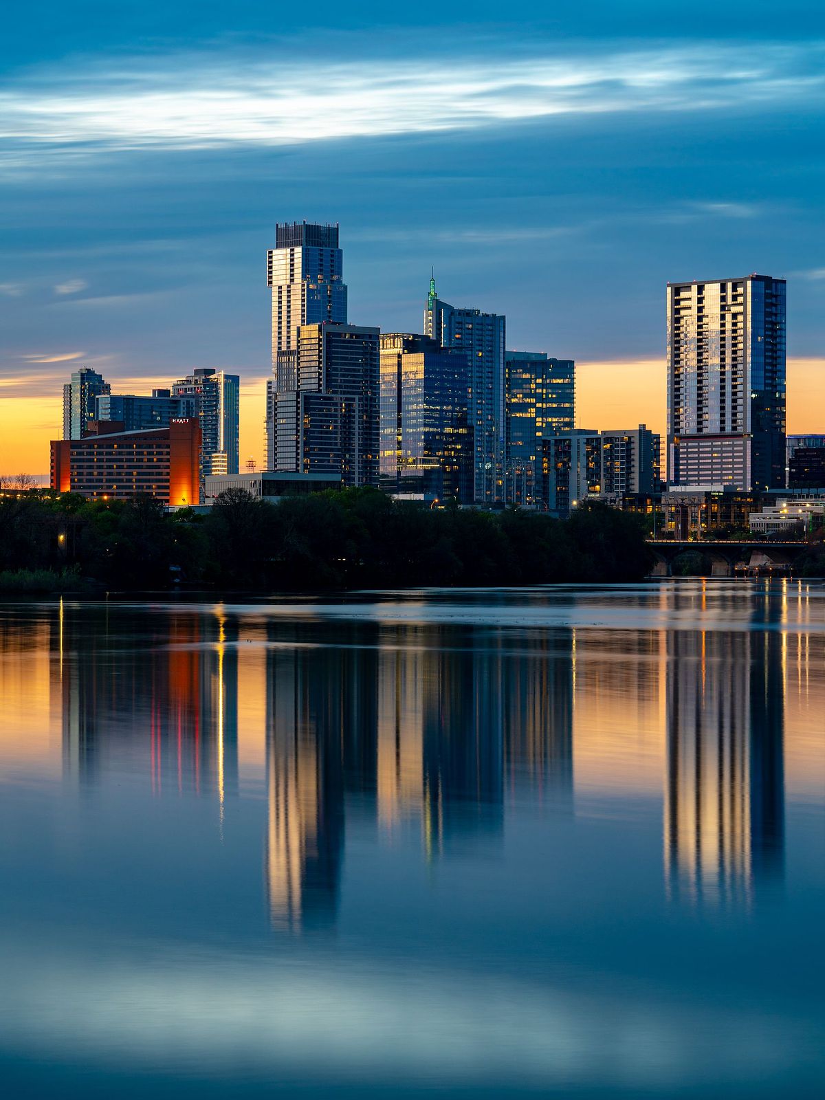 Western Downtown Austin at Sunset
