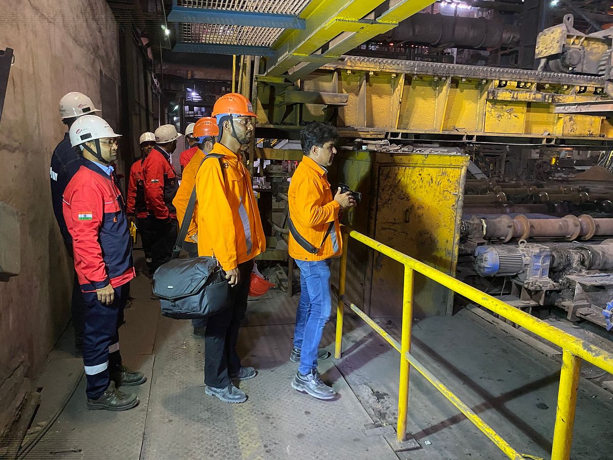 Shooting from the top with the whole team