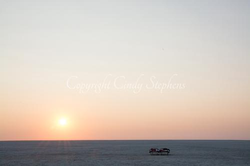 Cots at sunrise in a semi-arid sandy savanna in Africa