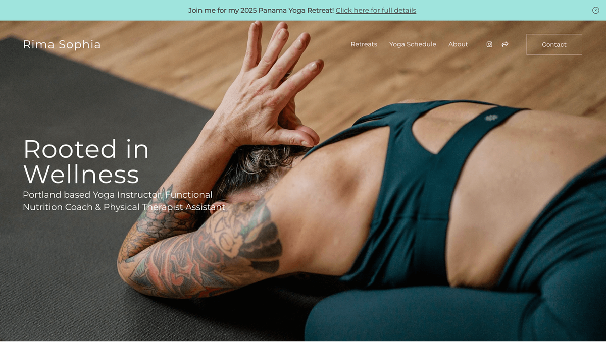 Il sito web dedicato al benessere di Rima Sophia