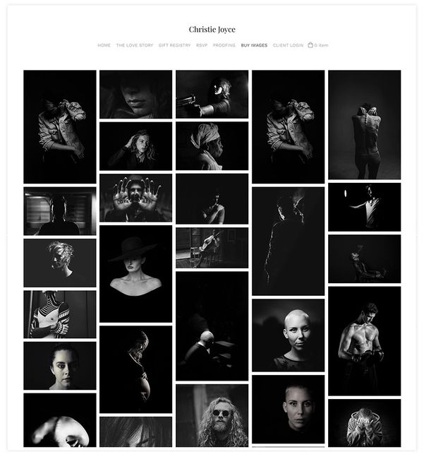 Tienda de fotografía de retratos en Pixpa