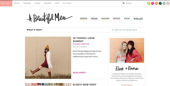 A Beautiful Mess meilleurs blogs pour les designers